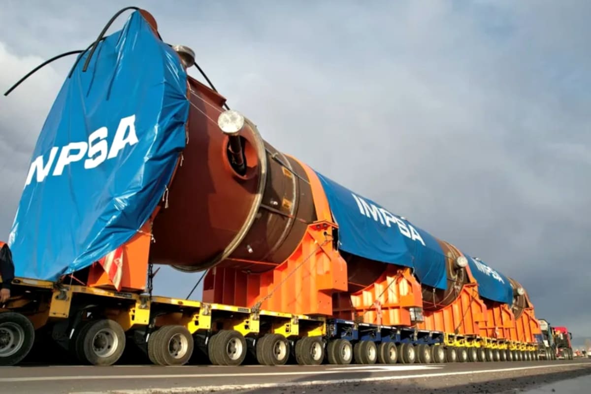 Mendoza: el gigantesco reactor de YPF que estuvo varado por falta de permisos logró llegar a destino