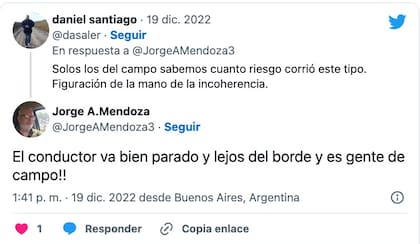 Mendoza le contestó a uno de los usuarios que había criticado el festejo