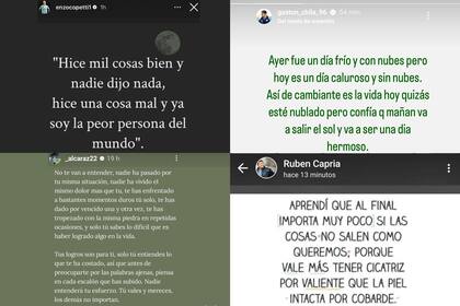 mensajes de jugadores de Racing en las redes