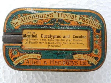 Mentol, eucaliptus y cocaína, las pastillas que se vendían para los dolores de garganta de los pequeños