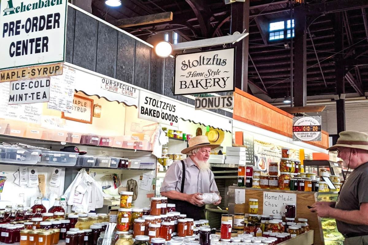 Mercado amish en Lancaster, Pensilvania, Estados Unidos