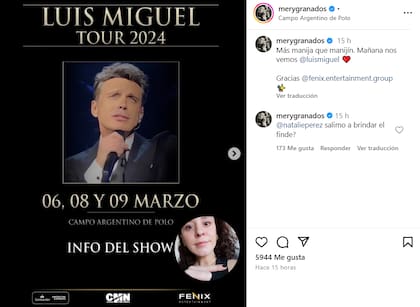 Mery Granados mostró su emoción por oficiar de telonera
