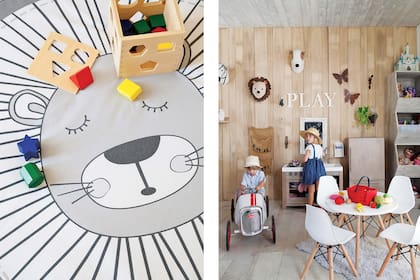 Mesa y sillas Eames (DeSillas). Un dato: la heladera también sirve como lugar de guardado.