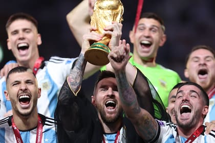 Messi con la Copa del Mundo