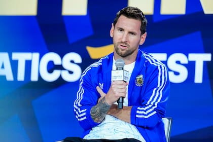 Messi, durante el evento de FIFA
