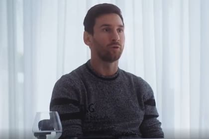 Messi, durante la entrevista que dio a la televisión española