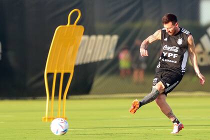 Messi durante su entrenamiento en Miami