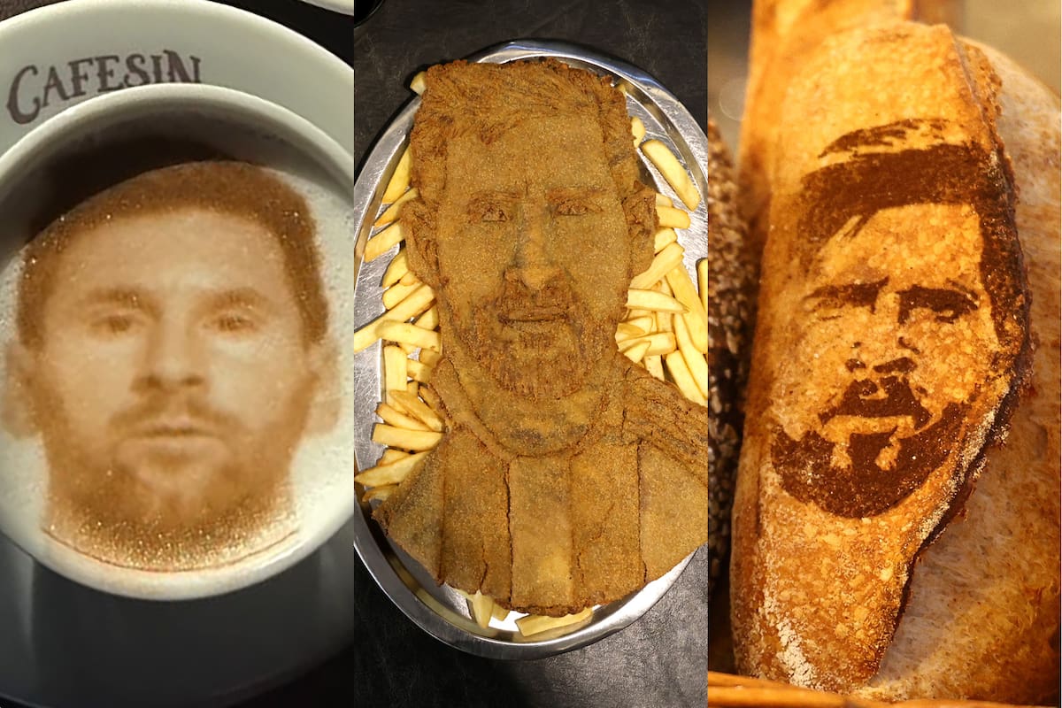 Messi en café, milanesa y pan de masa madre