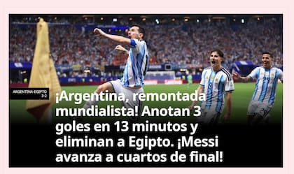 Messi en la home de La Gazzetta dello Sport