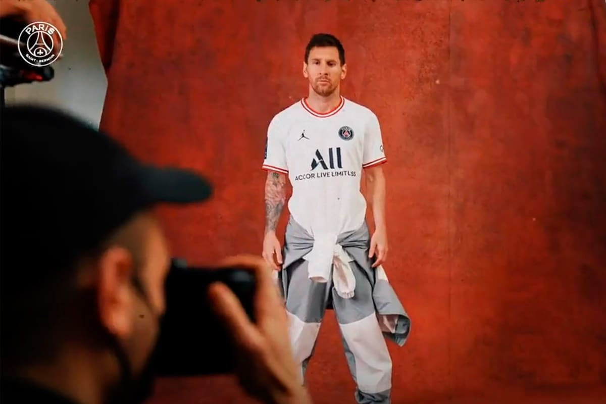 Messi, en la presentación de la nueva camiseta del PSG