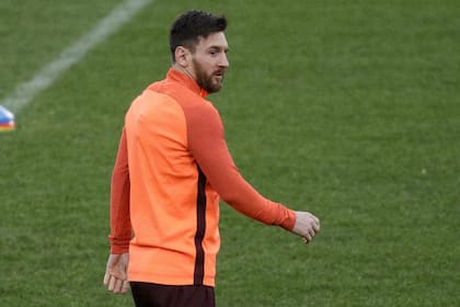 Messi, en la previa de Roma-Barcelona. Televisa ESPN2.