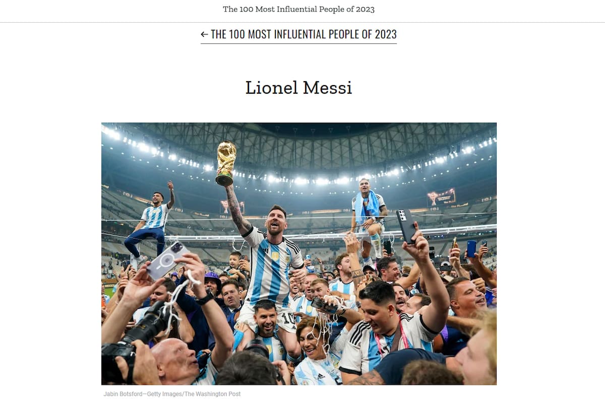 Messi, entre los 100 personajes más influyentes de 2023, según la revista Time