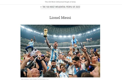 Messi, entre los 100 personajes más influyentes de 2023, según la revista Time