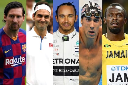 Messi, Federer, Hamilton, Phelps y Bolt, cinco nombres que marcaron la historia del deporte en el siglo XXI