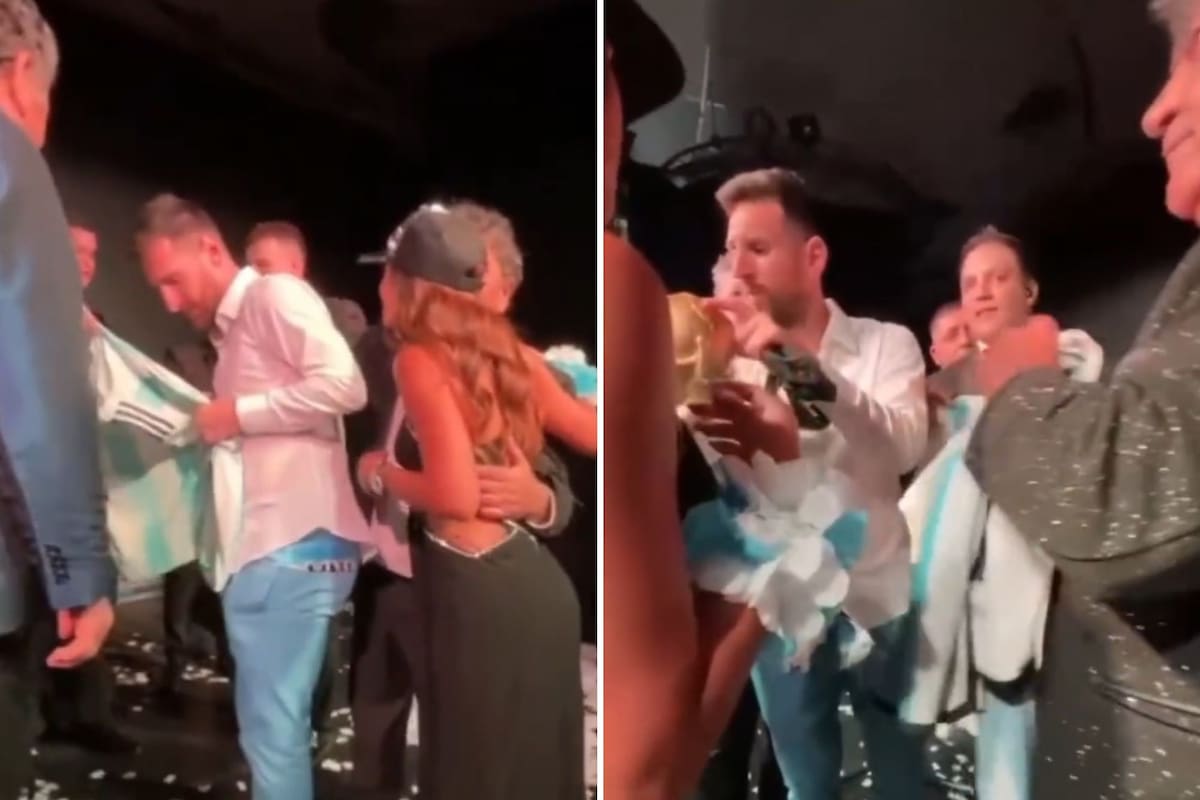 Messi firma remeras y la copa del mundo en el cumpleaños de 15 de su sobrina