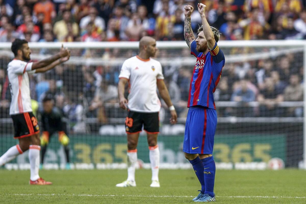 Messi fue el gran héroe en el triunfo en Valencia