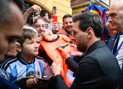 Messi fue recibido por una gran cantidad de fanáticos