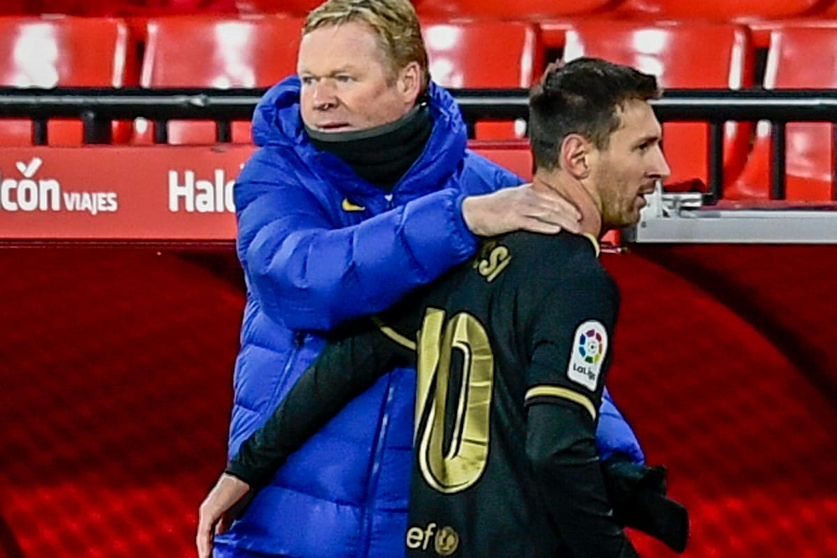Messi fue reemplazado por Koeman en la visita al Granada.