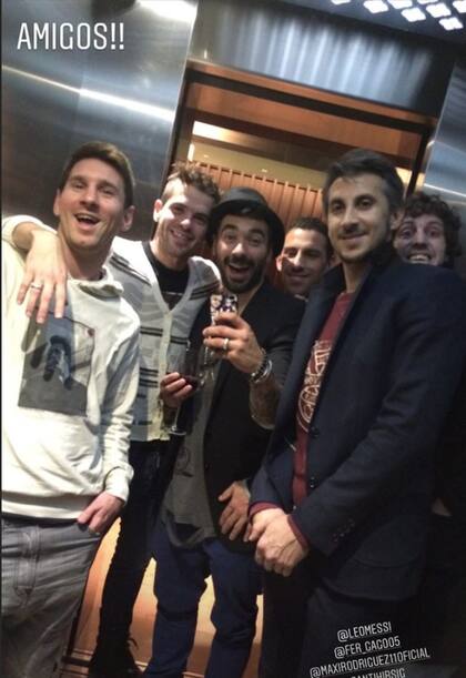 Messi, Gago, Lavezzi, Rodríguez y otros amigos del Pocho.