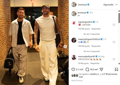 Messi junto a De Paul en los Estados Unidos