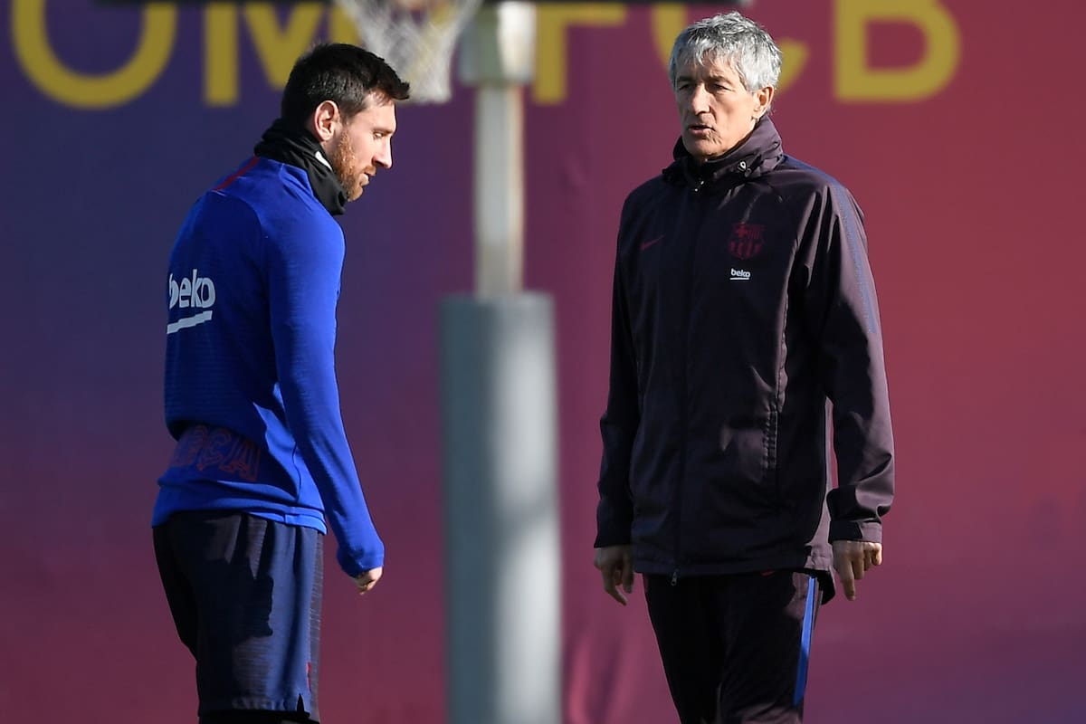 Messi le pidió a Setién un cambio de estilo para que Barcelona progrese en la Champions