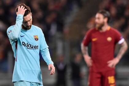Messi no pudo marcar en el partido de la eliminación del Barcelona