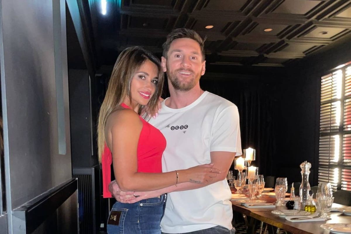 Messi se llevó toda la atención en el cumpleaños de Antonela (Foto Instagram @antonelaroccuzzo)