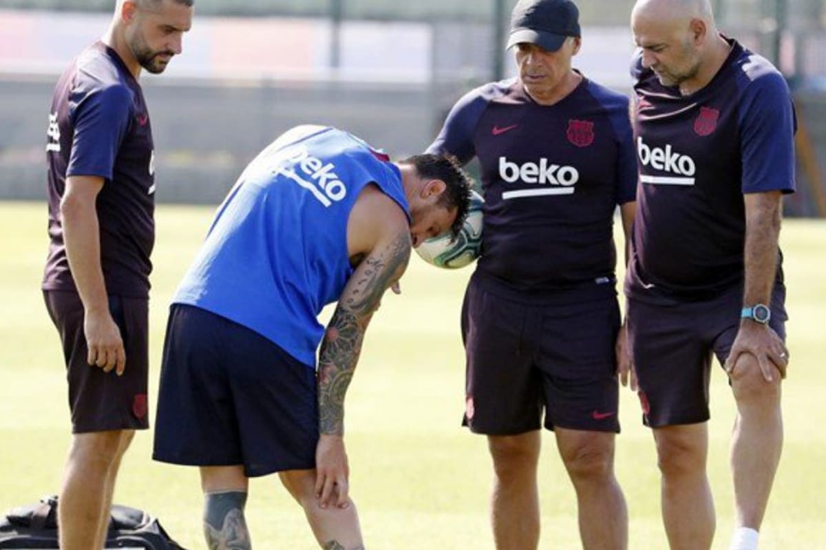 Messi sufrió una lesión en el sóleo derecho