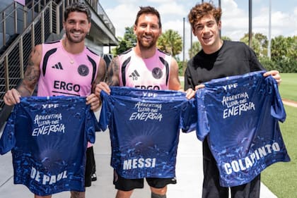 Messi y De Paul recibieron a Colapinto en el predio del Inter Miami