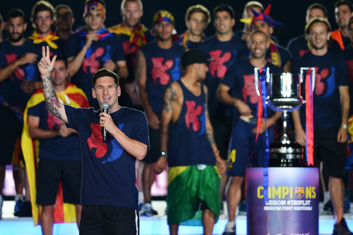 Messi y la Champions de 2015, última ocasión en la que ganó la Triple Corona