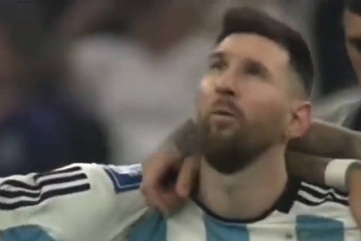 Messi y una plegaria a Diego antes del penal de Montiel que sentenció la final ante Francia