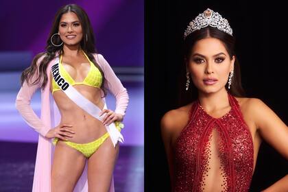 Meza deslumbró al público al modelar con un bikini color amarillo y más tarde, brilló en el traje de noche.