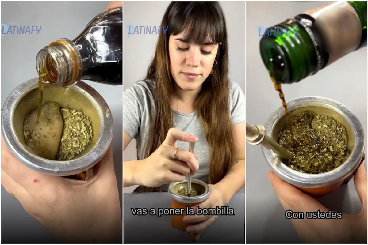 ¿Mezclar fernet con coca y mate? El desafío que se hizo viral (Foto: Captura de video)