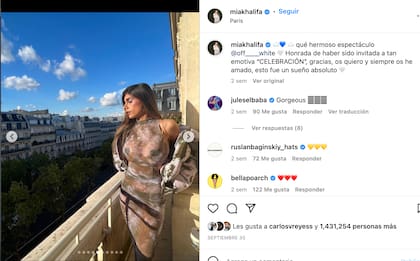 Mia Khalifa estuvo en París para un evento de moda