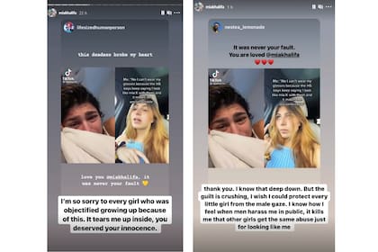 Mia Khalifa grabó un video llorando tras ver que una seguidora no usa lentes para no parecerse a ella