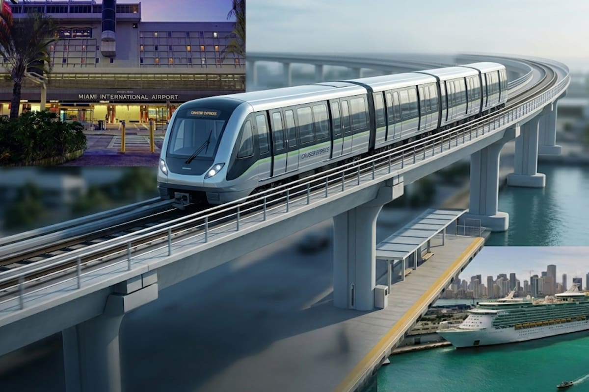 Miami analiza alternativas para construir un tren que conecte al aeropuerto con las terminales de cruceros