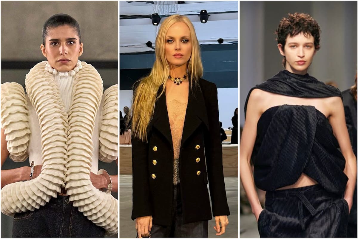 Mica Argarañaz, Sofía Áchaval y Flor Mayer en la Semana de la Moda de París