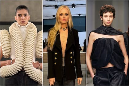 Mica Argarañaz, Sofía Áchaval y Flor Mayer en la Semana de la Moda de París