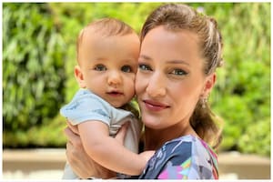 Mica Viciconte mostró la primera clase de natación de su hijo Luca y enterneció a todos: “Muero de amor”
