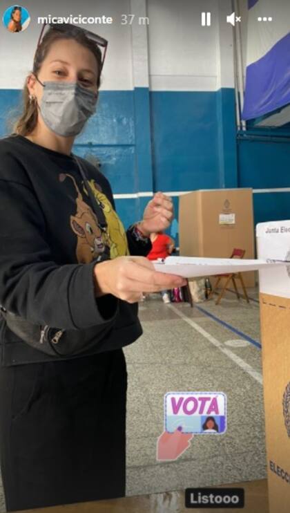 Mica Viciconte pasó por las urnas