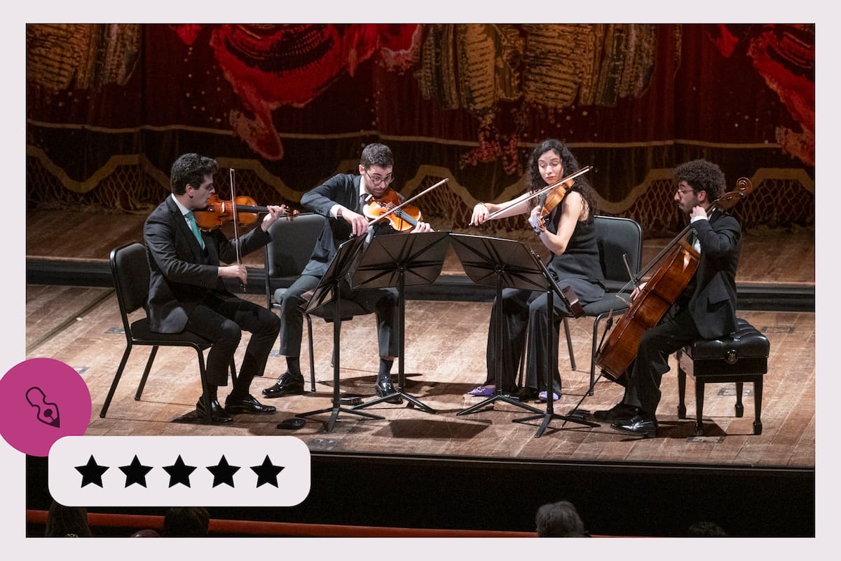 Michael Barenboim, Hisham Khoury, Sindy Mohamed e Izak Nuri en el Teatro Colón