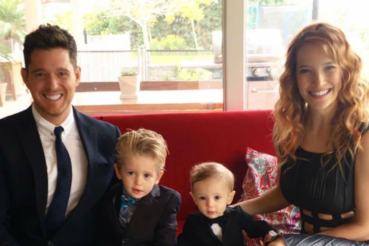 Michael Bublé junto a Luisana Lopilato y sus hijos