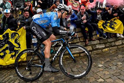 Michael Goolaerts en competencia, días antes de sufrir la afección cardíaca que provocó su deceso