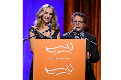 Michael J Fox y su esposa dieron un discurso agradeciendo a todos los presentes