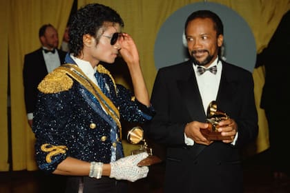Michael Jackson con el productor de sus discos más famosos, Quincy Jones