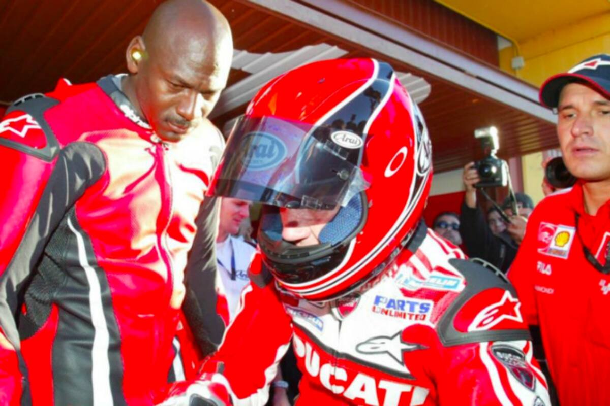 Michael Jordan como piloto de Motogp