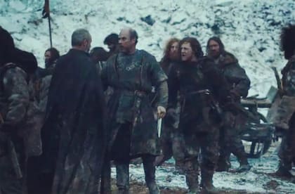 Michael Patrick en una escena de Game of Thrones (segundo de la derecha a la izquierda)