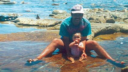 Miché, de ocho meses, con Michael