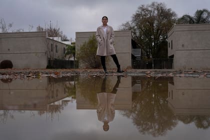 Michel Bérrios, procedente de Nicaragua, es entrevistada en Tracy, California, el 18 de diciembre de 2024. (AP Foto/Jeff Chiu)