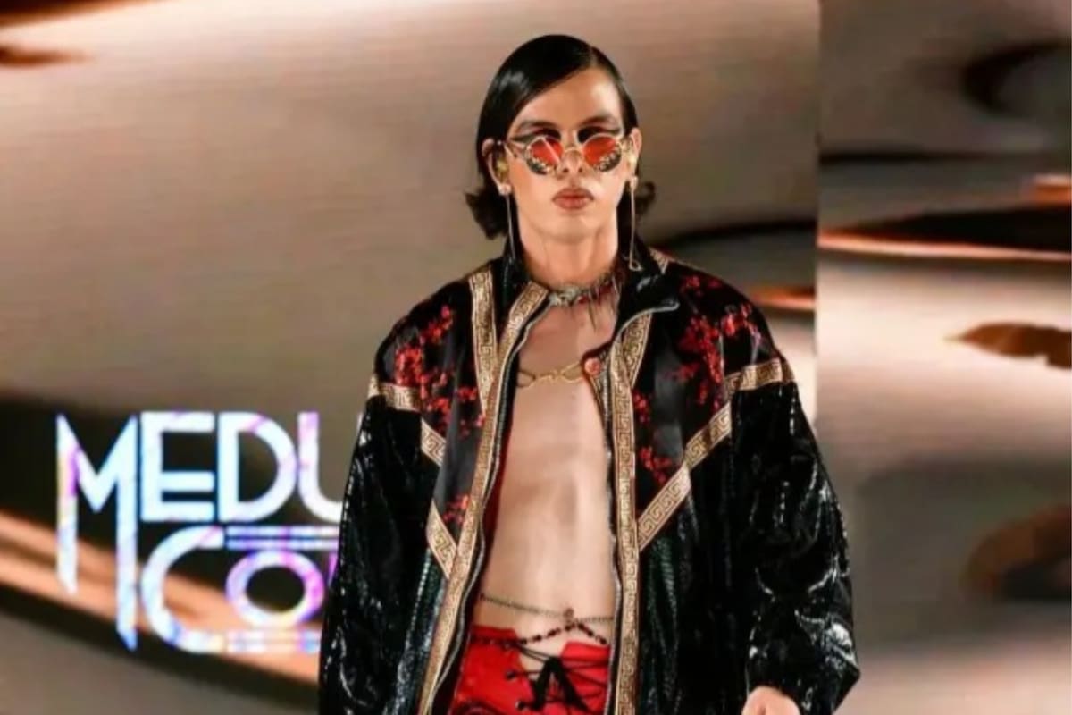 Michell Stella en la pasarela en febrero pasado, durante el Runway 7, una premiere de la New York Fashion Week